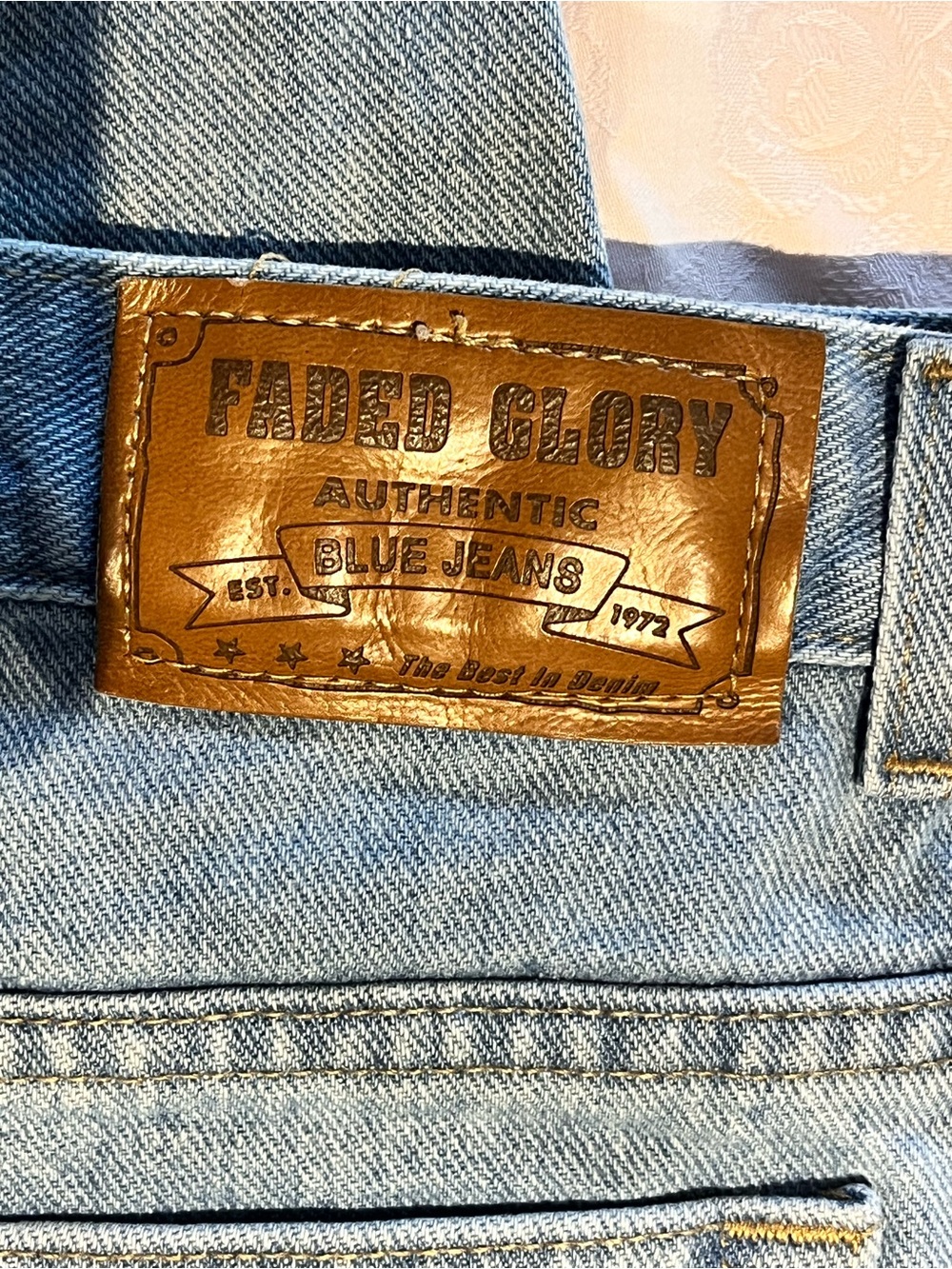 Faded Glory Women’s 30x30 Light Wash Straight Leg Jeans Vintage 90s 100% Cotton